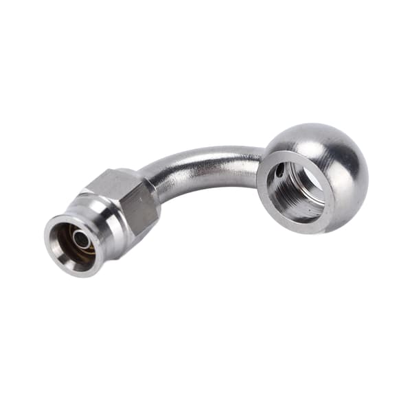 AN 3 Banjo Øje Bremse Slange Fitting Rustfrit Stål 90 Graders Adapter Biltilbehør