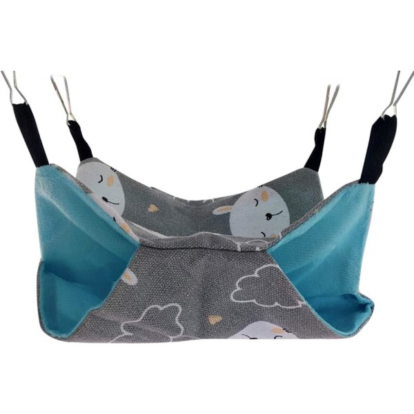 Hammock Pet Hammock Nest Double Canvas Hammock Hamster My Neighbor Totoro Ferret Hammock 34 * 34 (Grey Rabbit)