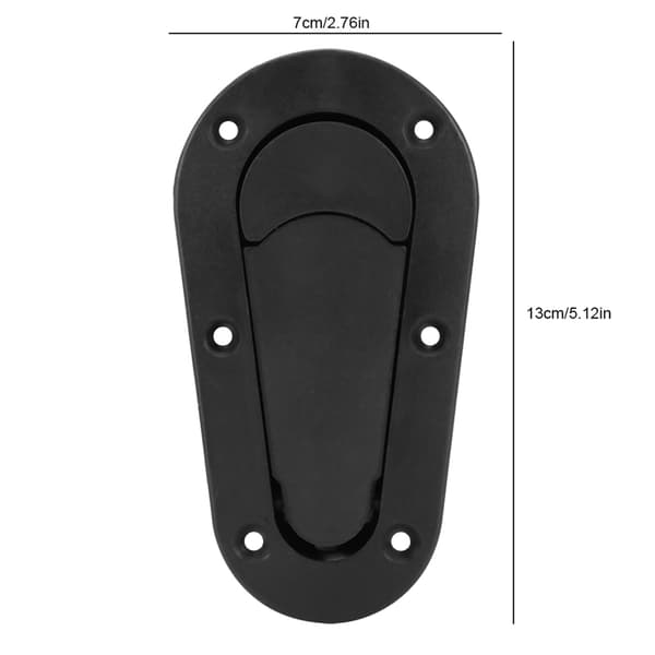 Universal Racing Car Bonnet Plus Flush Hood Latch Pin Nøgle uden Lås Kit Sort