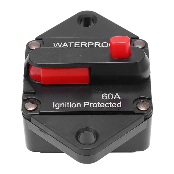 DC 32V 60A Manuell Reset Vanntett Strømbryter for Bil Marine Båt Lastebil Buss RV ATV