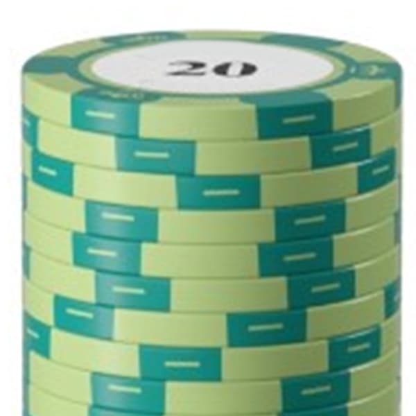 20 st Professionella Pokerchips Tydlig Utskrift Stora Siffror Brädspel Räkneskivor