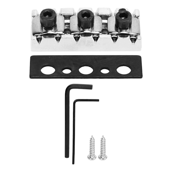 7-strängad elgitarr stränglåsmutter justerbar höjd elgitarr låsmutter 42,5 mm silver