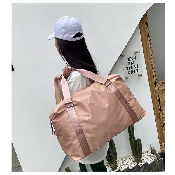 Rejse Duffel Bag Tote Bærebagage Sport Duffel Weekender Overnight Bærbar Bagagetaske Opbevaringstaske Pink