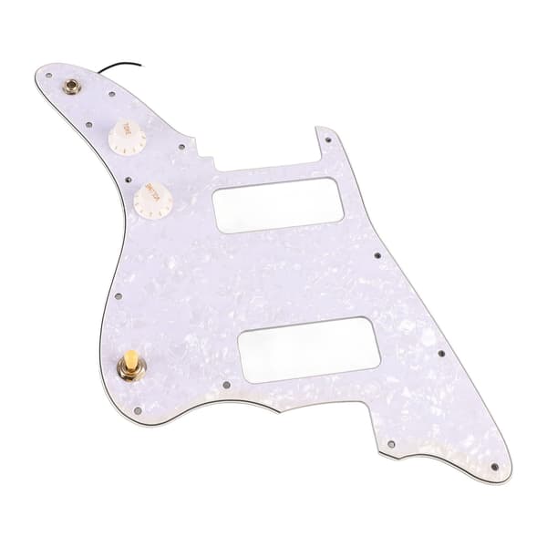 Loaded Pickguard Metal Plastik Forudkablet Guitar Pick Guard Scratchplate Bagplade Tilbehørssæt Hvid Perle GP505