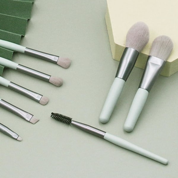 Makeup børstesæt rejse makeup børstesæt Mini bærbart makeup børstesæt til blanding af foundation blush concealer Grey