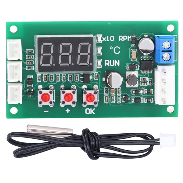 Fläkttemperaturkontrollregulator Digital 4-tråds PWM-temperaturmodulstöd för EBM EC 5A DC12‑48V