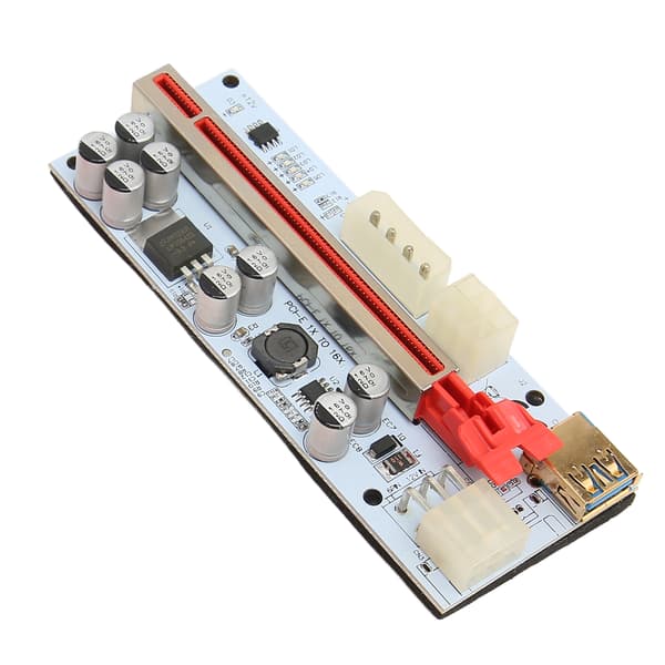 PCIe Riser 8 kondensatorer Anti-interferens GPU 1X til 16 kort Windows 7 10