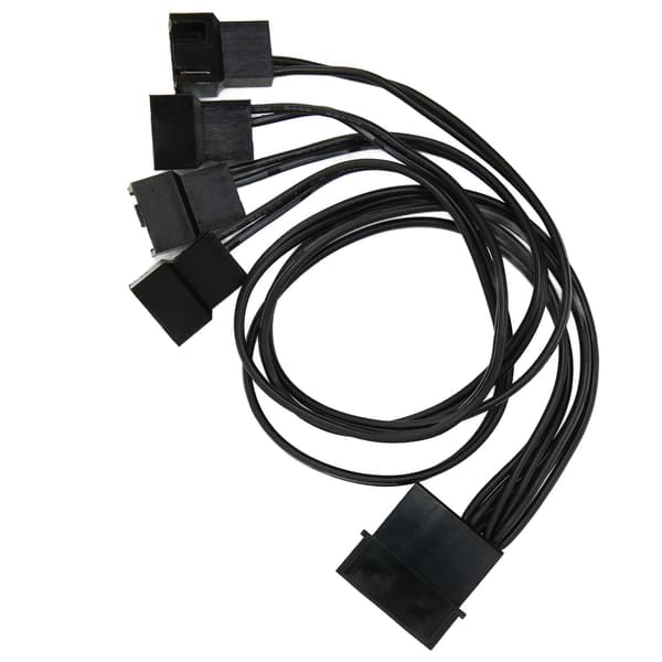 PWM Fan Splitter 4 Pin Adapter 3 Pin Forlænger Strømkabel til Stationær Computer