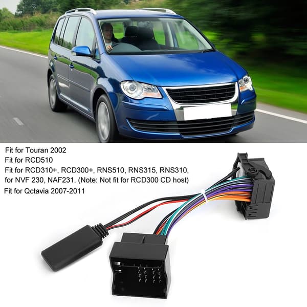 Bil Bluetooth Radiomodul Aux Kabeladapter Passar för RCD510 300+ 310 RCD210