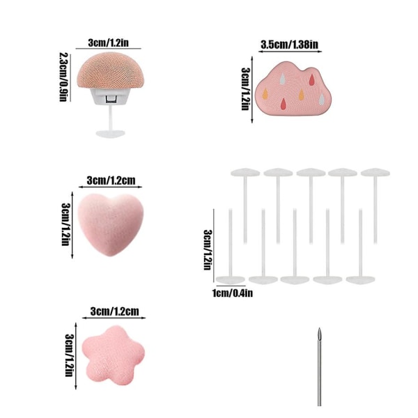 4 stk Sengelagen Dyneholder Pins Til Børn Sengedekoration Candy Heart Cloud Rund Blomst Form Dyne Dyne Skridsikre klips heart-blue