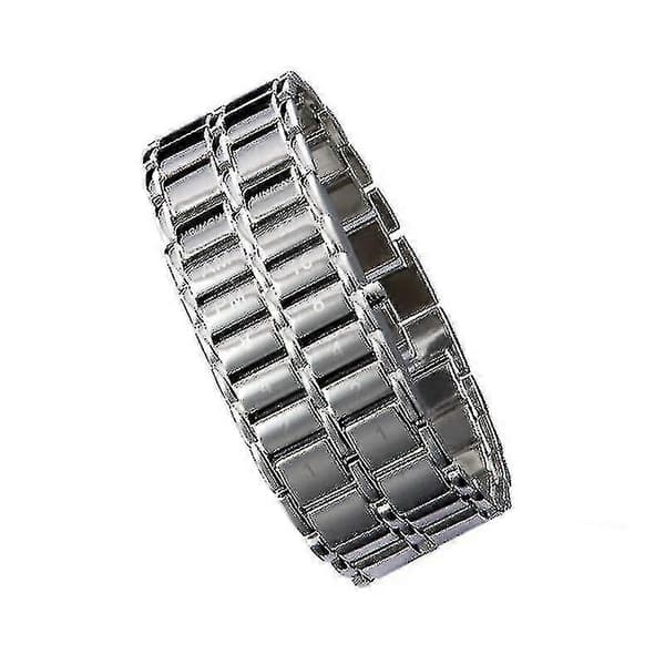Herr Binary Led Digital Quartz Armbandsur Fars Dag Mode Kreativ Present Black