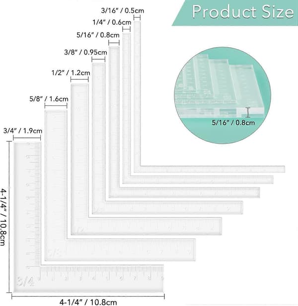 Paper Crafting Alignment Guides 9 Pieces Creative Positioning Pieces Card Corners Helpers with Bone Folder Tool Stamping Corners Paper Craft