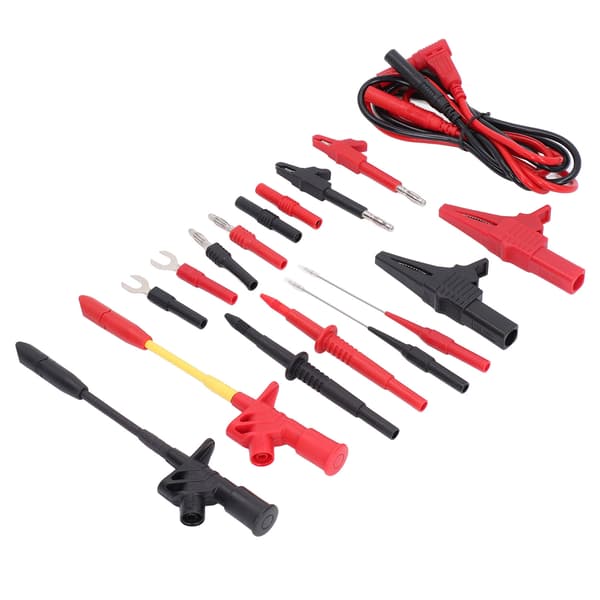 Multimeter Testkabel Krokodilklämma Banankontakt Piercing Sond Set Kit för Underhåll