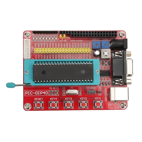 PIC16F877A Mikrokontroller Utviklingskort Microchip Læringsbrett RS232 Grensesnitt