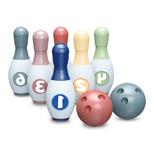 Bowling set för barn 6 käglor 2 bollar Inomhus Utomhus Förälder Barn Leksak