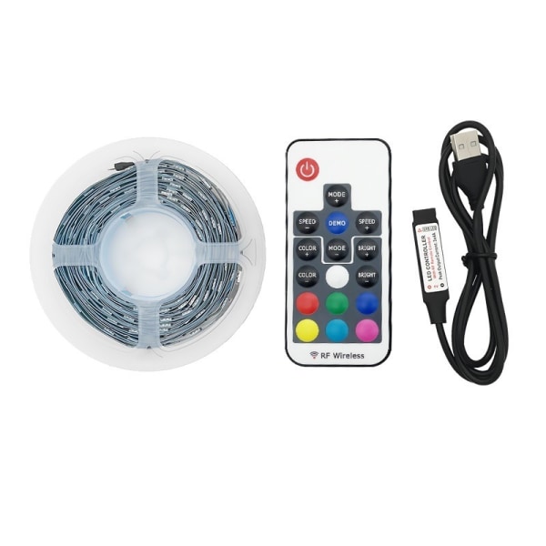 LED Strip Light 5V Epoxi LED Flexibel Strip Light Färgrik Atmosfärisk Flexibel Ljus Strip (3m)