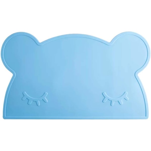 Baby bordstablett för barn bordstablett björn silikon vattentät halkfri  tvättbar baby bordstablett tallrik bordstabletter 46x28cm，blå, 46ed | Fyndiq