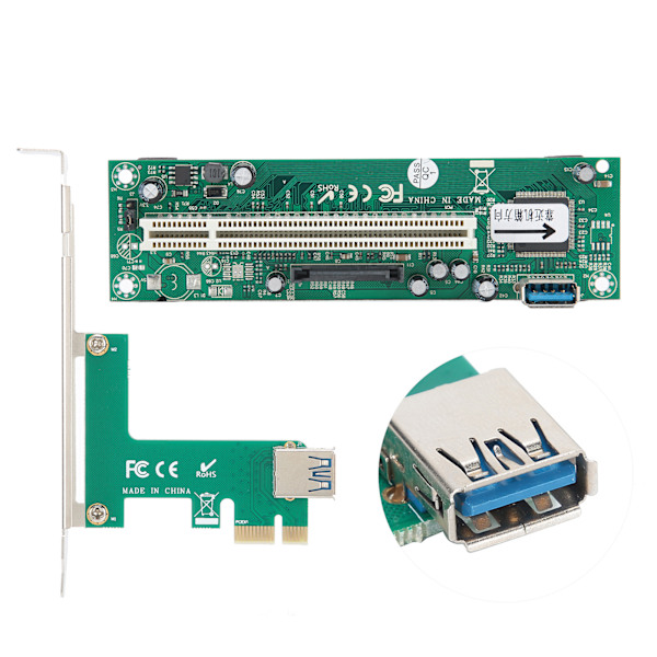 PCIE Express til PCI Adapter Netværkskort Controller ASM1083 4 Pin Stik Mini