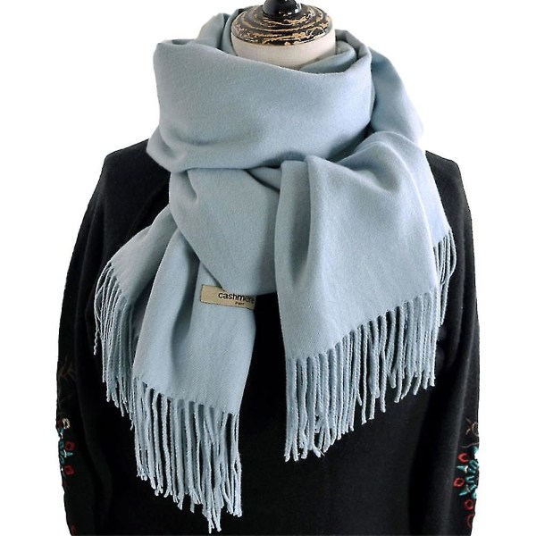 Scarffilt för damer Scarf i kashmirkänsla Cashmere-sjal Utmärkt Blue-gray