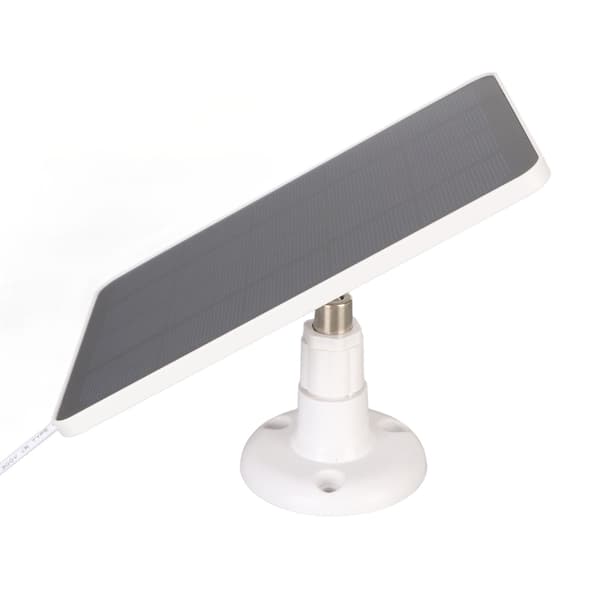 IP65 Vanntett Solcellepanel Kamera Lader 5V 4W Høy Effektivitet Micro USB C Hvit