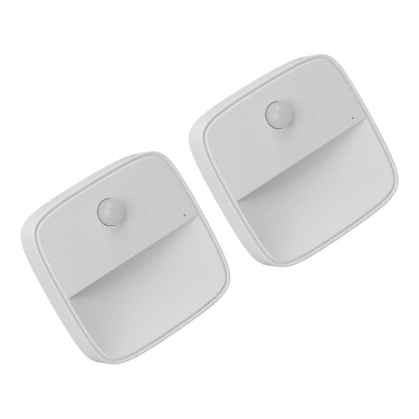 2st Mini Varmvit LED Rörelsesensor Nattlampa EU-kontakt 100‑240V för Sovrum Kök