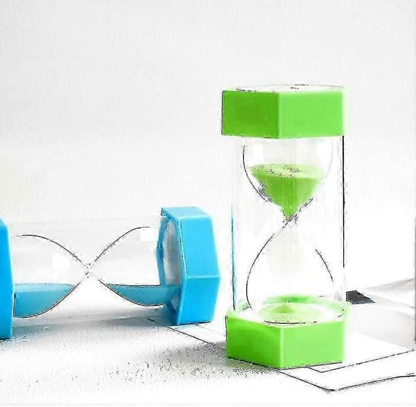Sæt med 5 timeglas til børn, timeglasfunktion, køkkenur, køkkentimer med timeglas, 3, 5, 10 og 30 minutter -LL