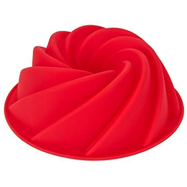 Silikon Spiral Design Former 9 Tommers Non-Stick Kakeform 3D Brød Kakeform DIY Stor Bakeform Bakeredskaper