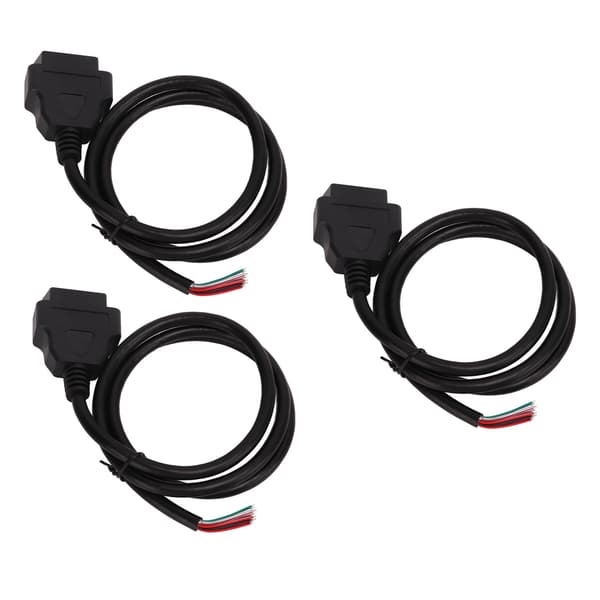 3 stk. 100 cm OBD2 16-benet hun til blank ledning adapterkabelstik