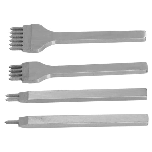 HSS Diamond Lacing Stitching Chisel Set 5mm Spacing Leather Craft Punching Stamping Tool