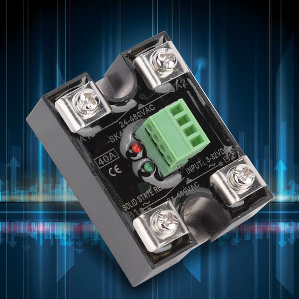 BERM Solid State Relay Dual Channel DC Control Dual Channel AC Single Phase SSR 24-480VAC (40A(BERM-SK40DA))