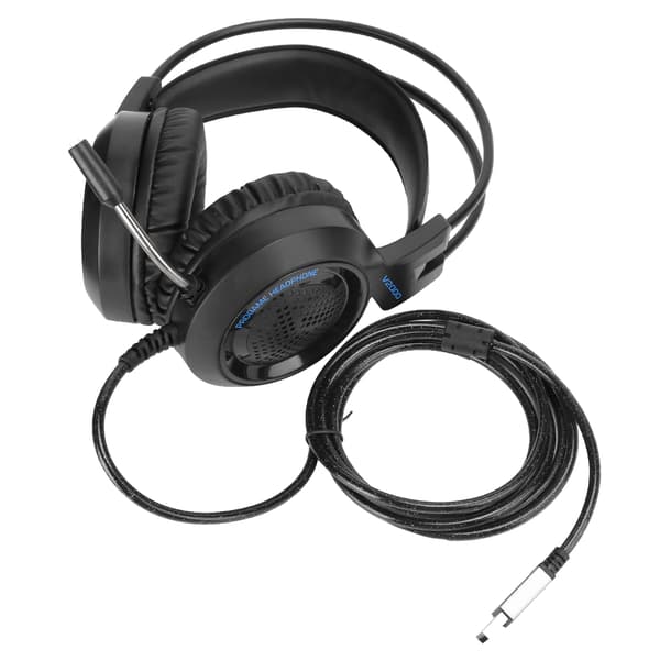Gaming Headset V2000 7.1 Virtuell Surroundlyd USB med Støyreduserende Mikrofon