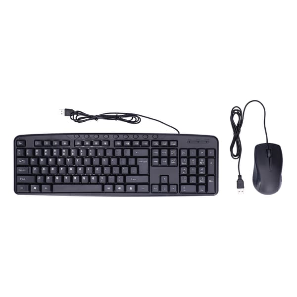 Kablet tastatur og mus-kombination USB-tilbehør til stationær computer til hjemmekontoret