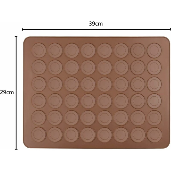 Suuri macaronmatto 3 kpl suklaa- ja keksimacaron-matto 48 macaronille, täydellinen kotikäyttöön