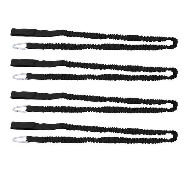 4 STK Kajak Stang Snor Nylon Elastisk Anti Tabt Pagaj Rem Til Drifting Surfing Sort