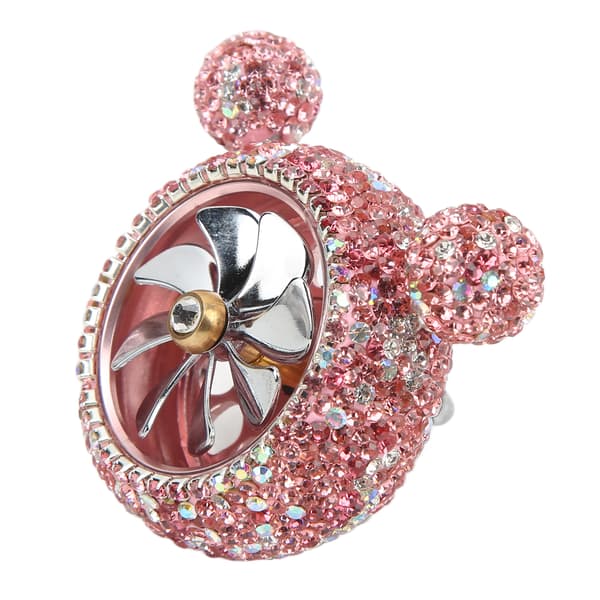 Pink Glitrende Rhinestone Bil Luftventil Duft Dekoration Sødt Formet Interiør Dekor