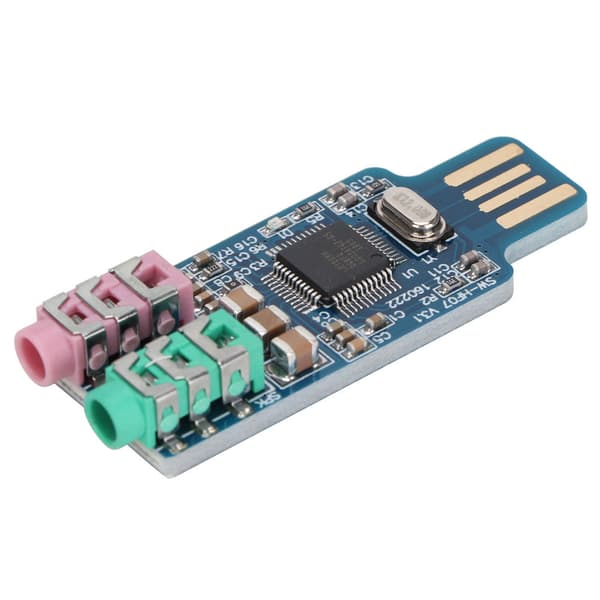 Driverfri USB-lydkort CM108 ekstern lydadapter til computer bærbar