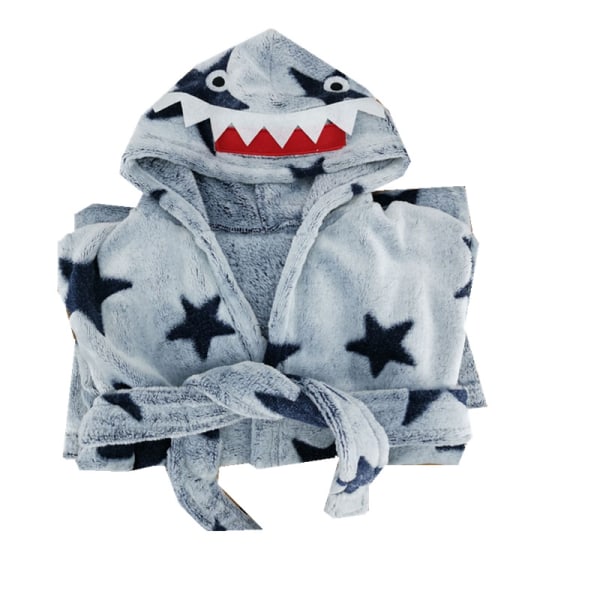 Femstjärnig hajgrå tecknad badrock för barn 65*37,5 cm,
