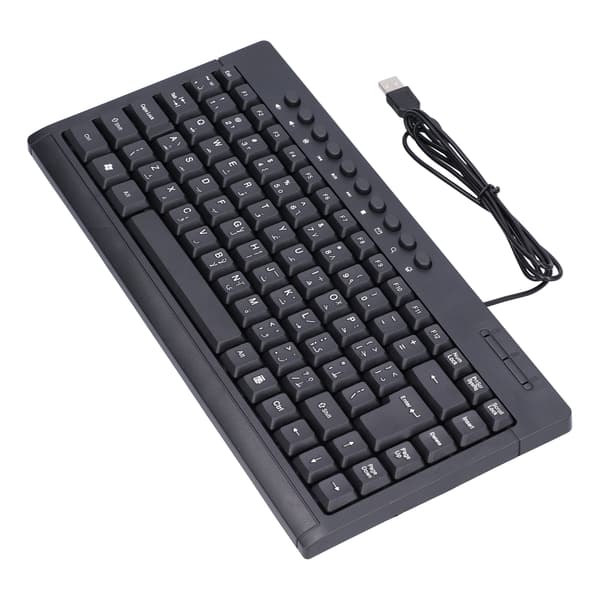 Kablet 87 Tasters Mini USB-tastatur Arabisk Layout til Kontor Desktop Notebook Computer
