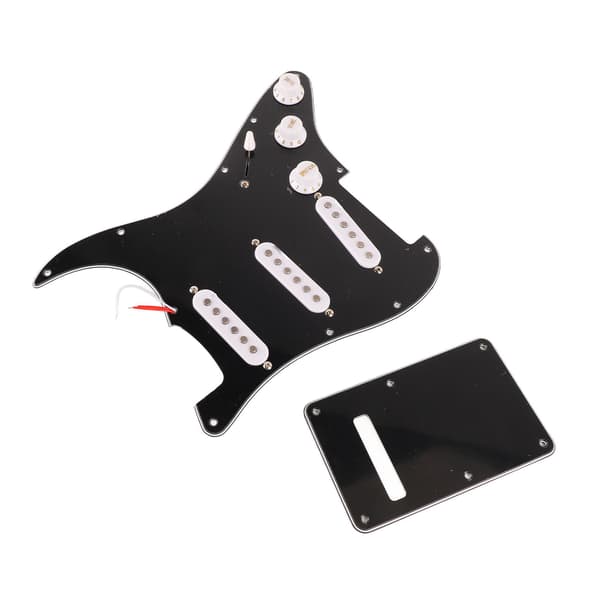 Pickguard Guitar Scratch Plate Loading Guards med bagdækselplade til musikinstrumenttilbehør sort