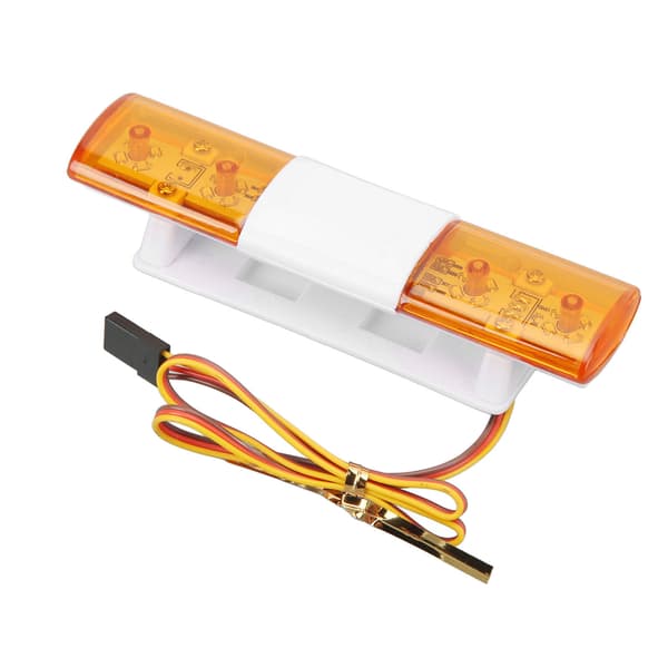 RC LED politilys 4 tilstande Simulation Advarselsblinklampe til 1/8 1/10 RC biler Gul