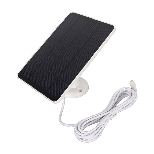 IP65 Vandtæt Solpanel Kamera Oplader 5V 4W Høj Effektivitet Micro USB C Hvid