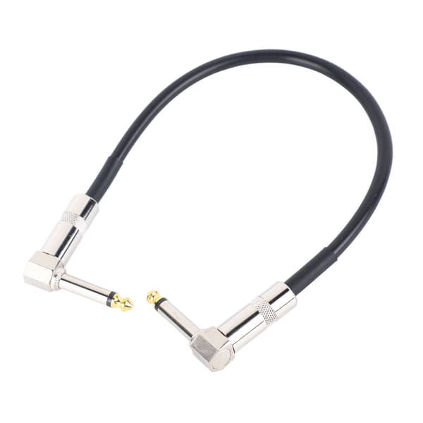 6,35 mm effektkabel brusreducering metallkärna rätvinklig plugg gitarr patchkabel pedal sladd