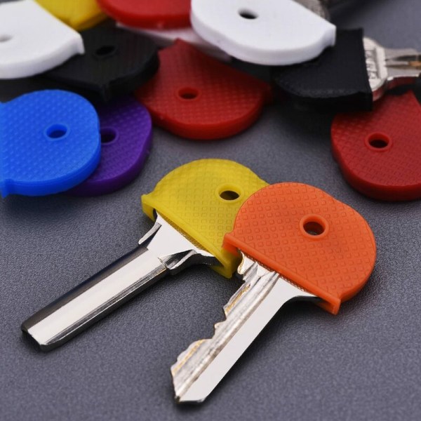 Nyckelskydd för case hårdhet nyckelskyddsring (halvcirkelformad, 8 färger blandade 24 st) lämplig för hemmabruk