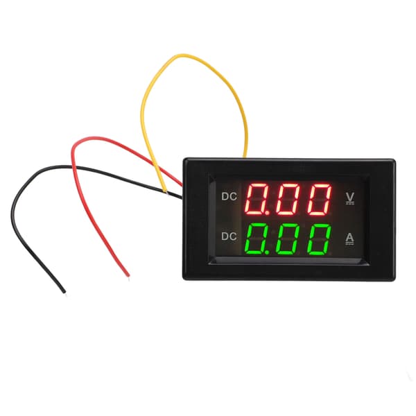 2 i 1 Volt Ampere Meter 600V 20A Dobbelt Digital Display LED Amperemeter Voltmeter Måler til Bil Motorcykel