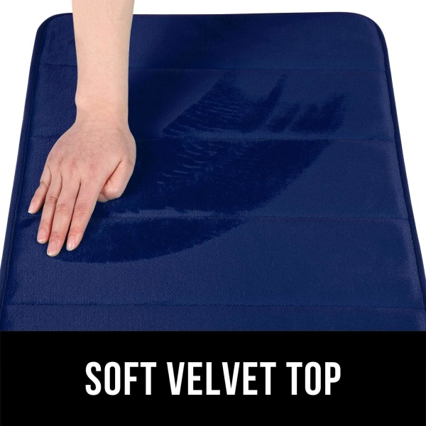 Bademåtte Skridsikkert absorberende bademåtte Vaskbar bademåtte - 40 x 120 cm (marineblå),