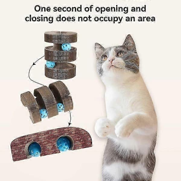 Kitty Curls Kattklösbräda, 2025 Ny Vändbar Infinity Kitty Kurlz Leksak Color1