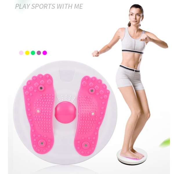 Ankel vridplatta, stor midja smalare, vrid- och vridmaskin, träning för fitness , midjerotationsutrustning (rosa vridplatta),
