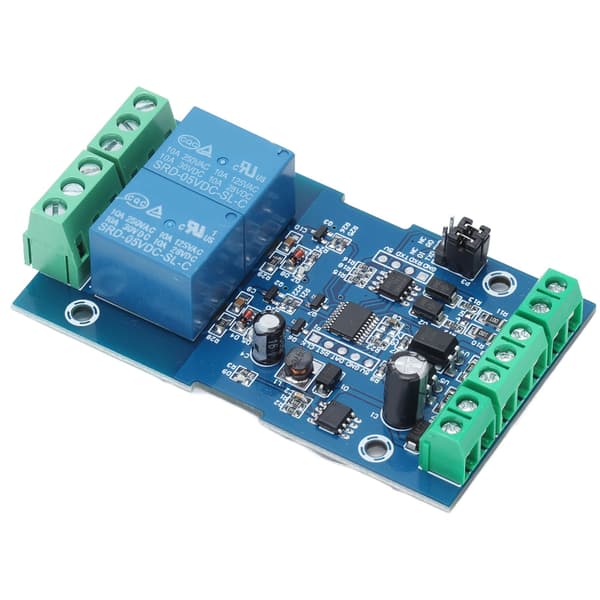 Relæmodul DC 7‑24V RS485/TTL Input Output med Anti Reverse Connection Protection To Relæmoduler