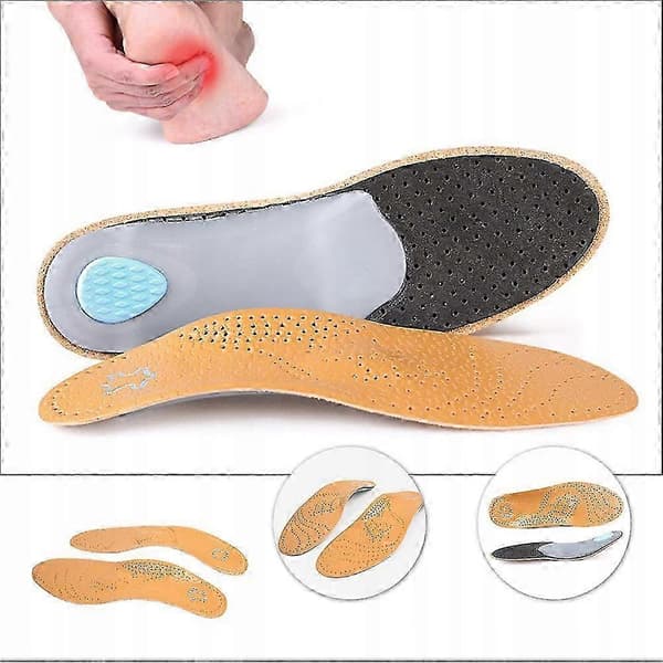 Skoinlägg för plattfot, valgus supination, ortopediska, läder