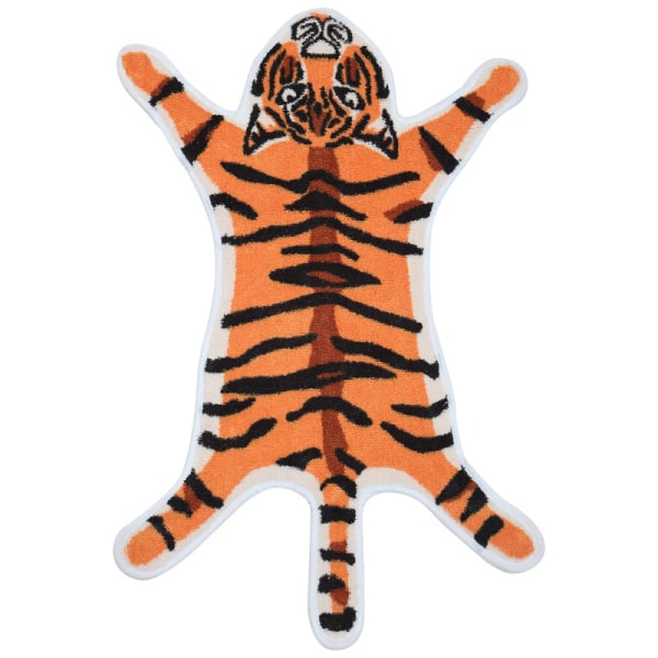 Tigerformet tigerformet absorberende anti-skrid måtte-orange 54,5*82cm,